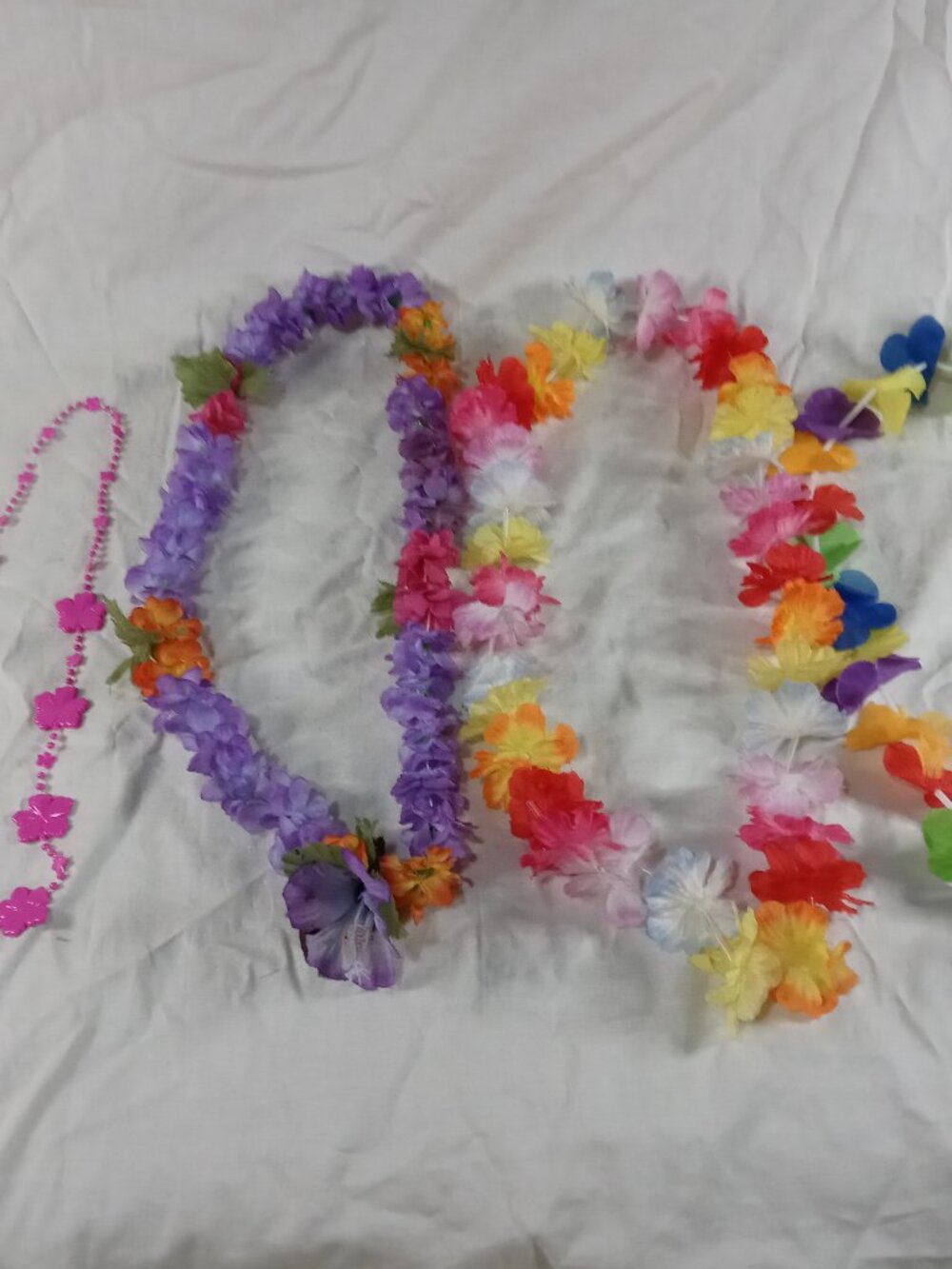 Lot 5 Cute Handmade Jewelry Colorful Flower Necklaces Bundle in Great Cond